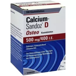 CALCIUM SANDOZ D Osteo 500 mg/400 NE rágótabletta, 100 db