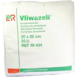 VLIWAZELL Nedvszívó borogatás nem steril 20x20 cm, 25 db