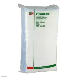 VLIWAZELL Nedvszívó borogatás nem steril 20x40 cm, 25 db