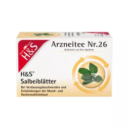 H&amp;S Zsályalevél teafilter tasakok, 20X1,6 g