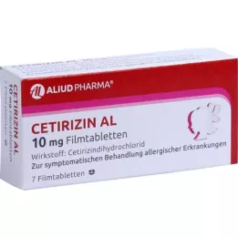 CETIRIZIN AL 10 mg film -bevonatú tabletta, 7 db