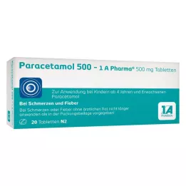 PARACETAMOL 500-1A Pharma tabletta, 20 db