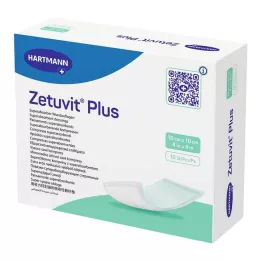 ZETUVIT Plusz extra erős nedvszívó borogatás steril 10x10 cm, 10 db