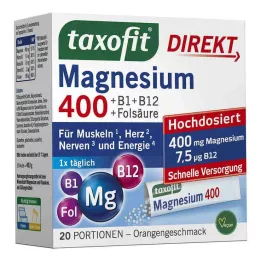 TAXOFIT Magnézium 400+B1+B6+B12+Folsav 800 granulátum, 20 db