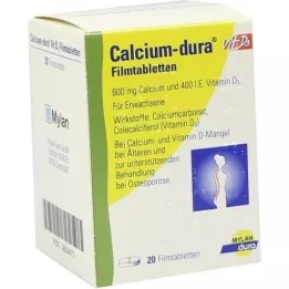 CALCIUM DURA Vit D3 film -bevonatú tabletták, 20 db