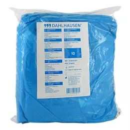 BESUCHERKITTEL kötött mandzsettával kötéshez 120x144 cm kék, 10 db