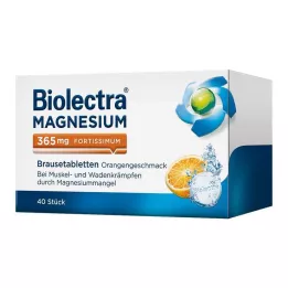 BIOLECTRA Magnézium 365 mg fortissimum Narancs, 40 db