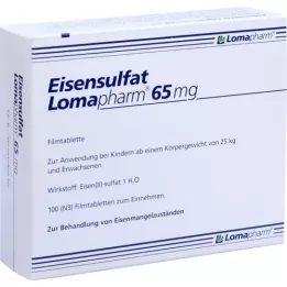 EISENSULFAT Lomapharm 65 mg fedett lap., 100 db