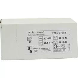 AMBIX Safe-Can Portpunkt.Kan.22 GX37 mm egyenes, 10 db