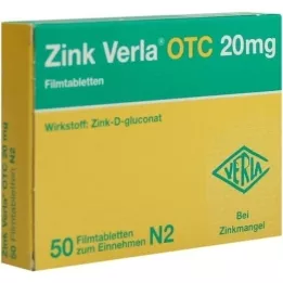 ZINK VERLA OTC 20 mg film -bevonatú tabletta, 50 db