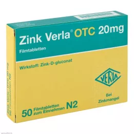 ZINK VERLA OTC 20 mg-os filmtabletta, 50 db
