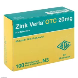 ZINK VERLA OTC 20 mg-os filmtabletta, 100 db