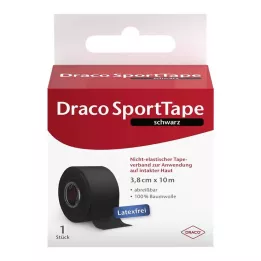 DRACO TAPEVERBAND 3,8 cmx10 m fekete, 1 db