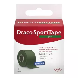 DRACO TAPEVERBAND 3,8 cmx10 m zöld, 1 db