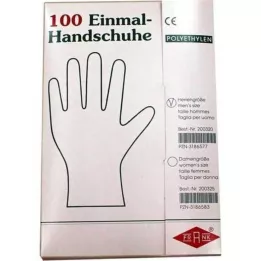 HANDSCHUHE Egyszeri férfiak poliatilén, 100 db