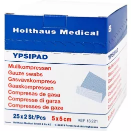 MULLKOMPRESSEN Ypsipad 5x5 cm steril 8 rétegű, 25X2 db