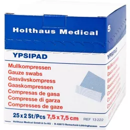 MULLKOMPRESSEN Ypsipad 7,5x7,5 cm steril 8 rétegű, 25X2 db