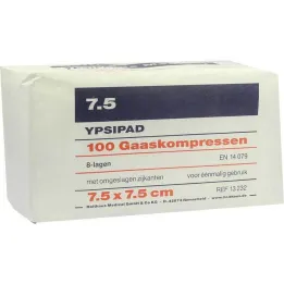 Géz borogatások Ypsipad 7,5x7,5 cm nem steril 8-szoros, 100 db