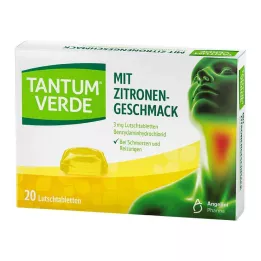 TANTUM VERDE 3 mg-os pasztilla citrom ízzel, 20 db
