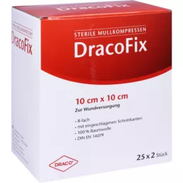 DRACOFIX PEEL 10x10 cm -es sterilt tömörít 8 -szor, 25x2 db