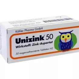 UNIZINK 50 gyomor -rezisztens tabletta, 50 db