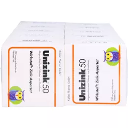 UNIZINK 50 db gyomornedv-ellenálló tabletta, 10X100 db