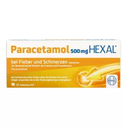 PARACETAMOL 500 mg HEXAL láz- és fájdalomcsillapító tabletta, 20 db