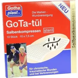 GOTA TÜL Kenőcs borogatás 7,5x10 cm steril, 10 db
