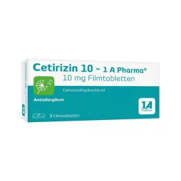 CETIRIZIN 10-1A Pharma filmtabletta, 7 db