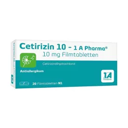 CETIRIZIN 10-1A Pharma filmtabletta, 20 db