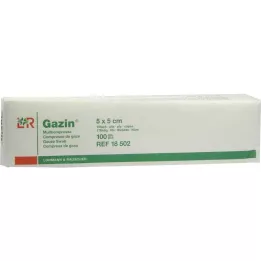 GAZIN Géz komp. 5x5 cm nem steril 16-szoros működés, 100 db