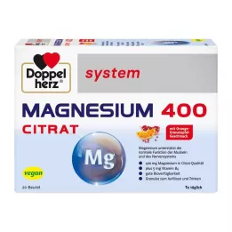 DOPPELHERZ Magnézium 400 Citrát rendszer Granulátum, 20 db