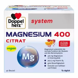 DOPPELHERZ Magnézium 400 Citrát rendszer Granulátum, 40 db