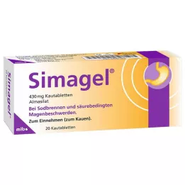 SIMAGEL Rágótabletta, 20 db