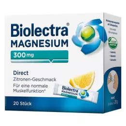 BIOLECTRA Magnézium 300 mg Direct Lemon Sticks, 20 db
