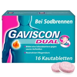 GAVISCON Kettős 250 mg/106,5 mg/187,5 mg rágótabletta, 16 db