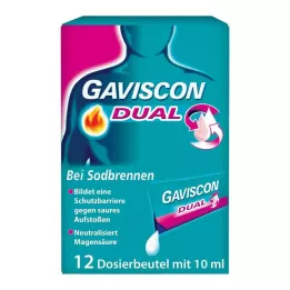GAVISCON Dual 500mg/213mg/325mg Susp., tasakban, 12X10 ml