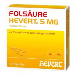 FOLSÄURE HEVERT 5 mg-os ampullák, 10 db
