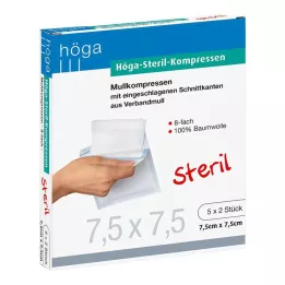 HÖGA-KOMPRESSEN 7,5x7,5 cm steril 8 -szor, 5x2 db