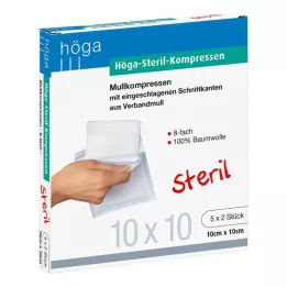 HÖGA-KOMPRESSEN 10x10 cm steril 8 utas, 5X2 db