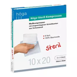 HÖGA-KOMPRESSEN 10x20 cm steril 8 -szor, 5x2 ST