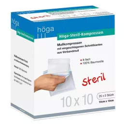 HÖGA-KOMPRESSEN 10x10 cm steril 8 utas, 25X2 db