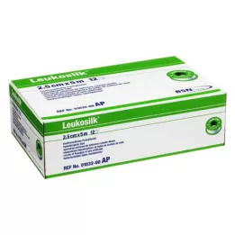 LEUKOSILK 2,5 Cmx5 m, 12 db
