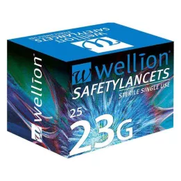 WELLION Safetylance 23 g biztonsági óra., 25 db