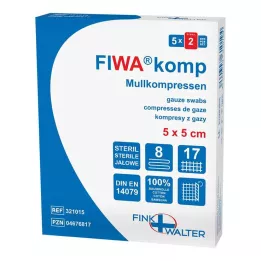 MULLKOMPRESSEN 5x5 cm steril 8 utas, 5X2 db