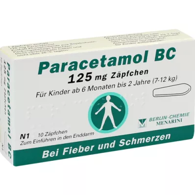 PARACETAMOL BC 125 mg kúpok, 10 db