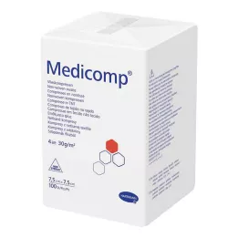MEDICOMP Nem szőtt komp. 7,5x7,5 cm 4 rétegű, 100 db