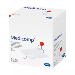 MEDICOMP Nem szőtt komp. 10x10 cm 4 rétegű, 100 db