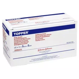 TOPPER Schlitzkompr.5x5 cm steril, 20X5 db