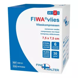 VLIESKOMPRESSEN 7,5x7,5 cm steril 6 utas, 25X2 db